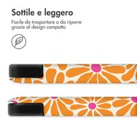 imoshion Cover Trifold Design Apple iPad 9 (2021) 10.2 pollici / iPad 8 (2020) 10.2 pollici / iPad 7 (2019) 10.2 pollici - Orange Flower Connect