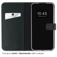 Selencia Cover a libro in vera pelle Samsung Galaxy A37 (5G) - Verde