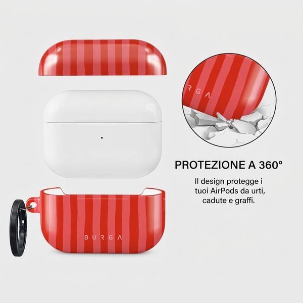 Burga Cover rigida Apple AirPods Pro 2 - Pomegranate