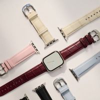 Burga Cinturino in vera pelle Apple Watch | 38/40/41/42 mm - Buttermelt / Silver