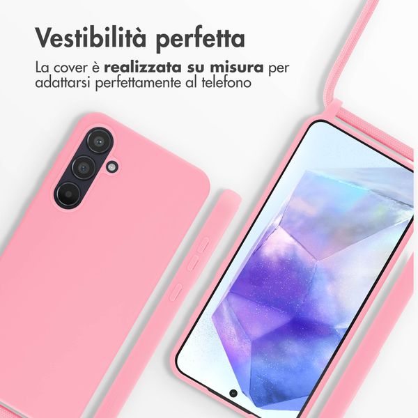 imoshion Cover in Silicone con Cordino Samsung Galaxy A55 - Rosa