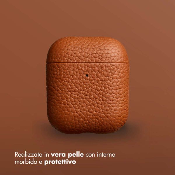 Accezz Cover in vera pelle  Apple Airpods 1 / 2 - Cognac