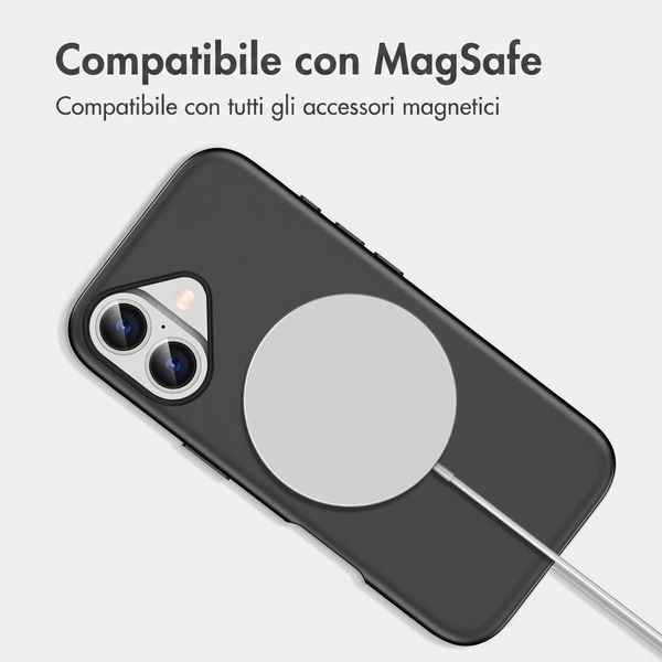 imoshion Cover posteriore Color con Thin MagSafe Ring Apple iPhone 17 - Nero
