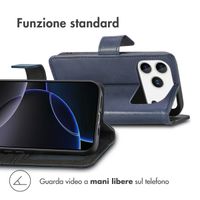 imoshion Cover a libro di Lusso Apple iPhone 17 Pro Max - Blu scuro