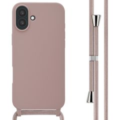 imoshion Cover in Silicone con Cordino Apple iPhone 16 Plus - Sand Pink