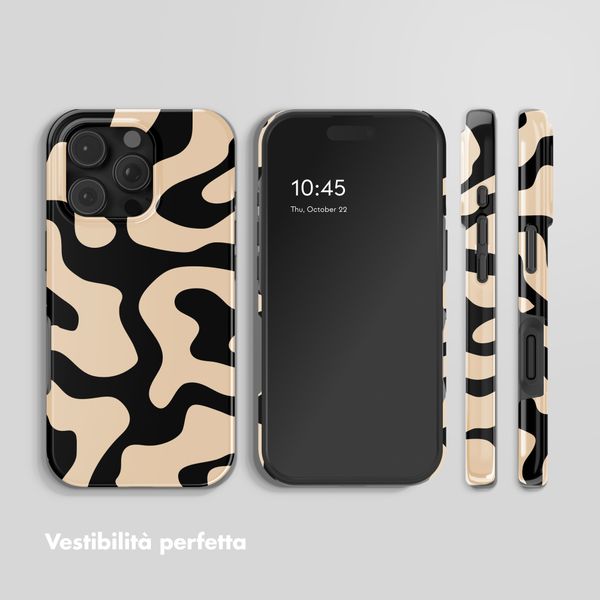 Selencia Cover Posteriore Vivid Apple iPhone 16 Pro - Art Wave Black