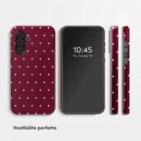 Selencia Cover Posteriore Vivid Samsung Galaxy A36 / A56 - Happy Dots Burgundy