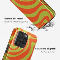 Selencia Cover posteriore Vivid con MagSafe Apple iPhone 15 Pro - Wavy Swirl Orange Fern