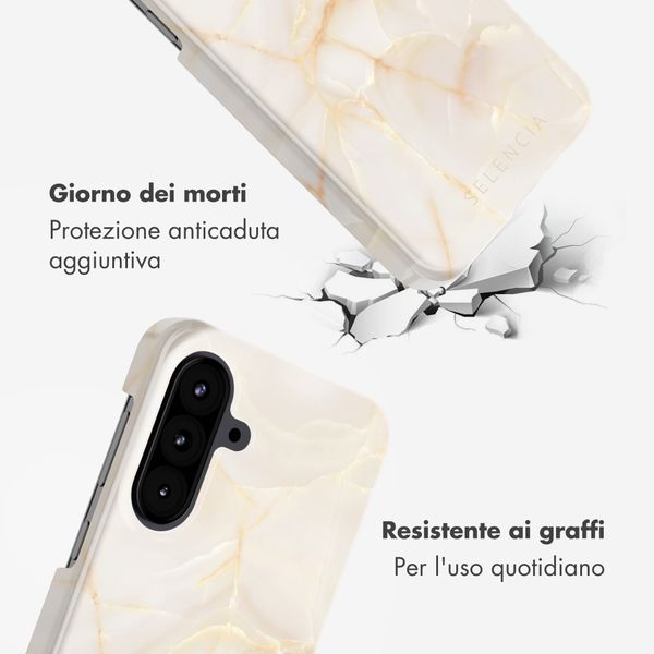 Selencia Cover Posteriore Vivid Samsung Galaxy A57 (5G) - Golden Beige Marble