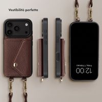 Selencia Cover per telefono Sera con cordino e portacarte a busta Apple iPhone 18 Pro / 17 Pro - Chocolate Brown