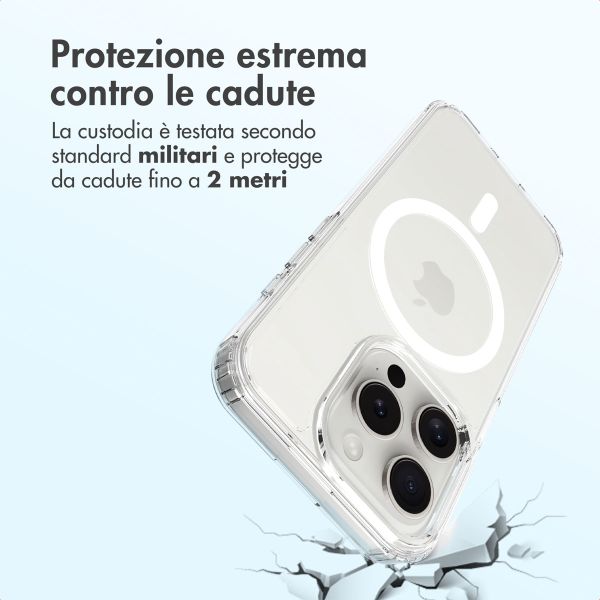 Accezz Cover posteriore Xtreme Impact con MagSafe Apple iPhone 15 Pro - Trasparente