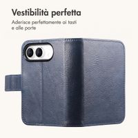 imoshion Cover a libro di Lusso Apple iPhone Duo - Blu scuro