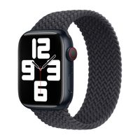 Apple Cinturino Solo intrecciato Apple Watch | 44/45/46/49 mm - Taglia 7 - Midnight
