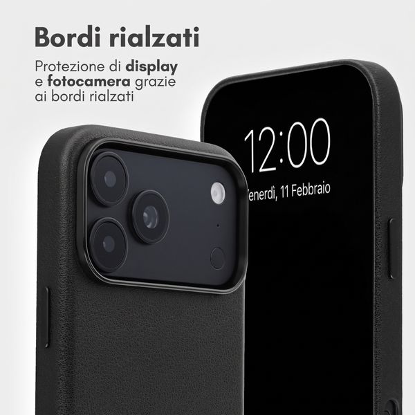 Accezz Cover in pelle 2 in 1 con MagSafe Apple iPhone 18 Pro / 17 Pro - Onyx Black