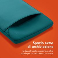 imoshion Cover per laptop 15-16 pollici - Laptopsleeve con tasca - Petrol Green
