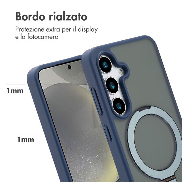 Accezz Cover con anello e supporto con MagSafe Samsung Galaxy S24 - Blu