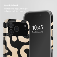 Selencia Cover posteriore Vivid con MagSafe Apple iPhone 17 Pro - Art Wave Black