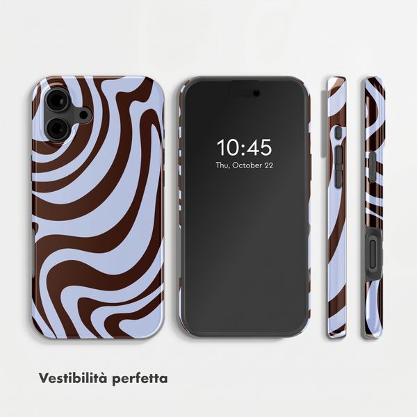 Selencia Cover Posteriore Vivid Apple iPhone 16 - Dream Swirl Chocolate