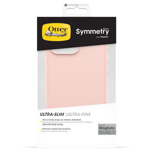 OtterBox Cover Posteriore Trasparente Symmetry con MagSafe Apple iPhone 16 Pro Max - Ballet Shoes Rose