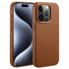 Accezz Cover in Pelle con MagSafe Apple iPhone 15 Pro - Sienna Brown