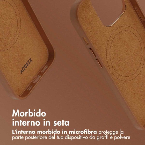 Accezz Cover in Pelle con MagSafe Apple iPhone 14 Pro - Sienna Brown