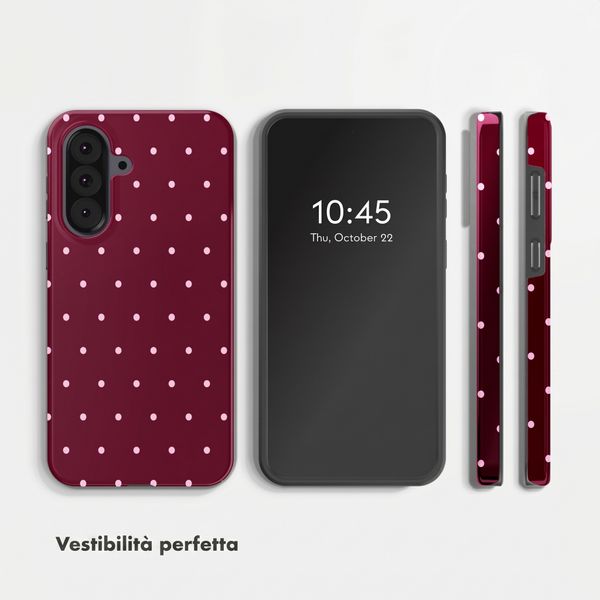 Selencia Cover Posteriore Vivid Samsung Galaxy A37 (5G) - Happy Dots Burgundy