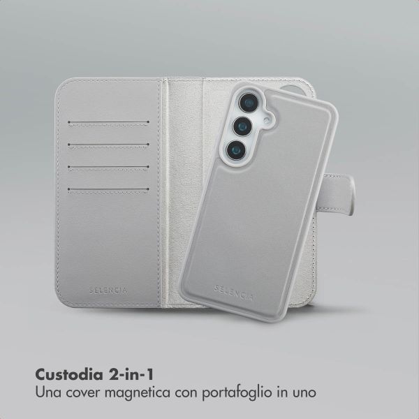 Selencia Libreria rimovibile Olyn con MagSafe Samsung Galaxy S25 / S24 - Grigio