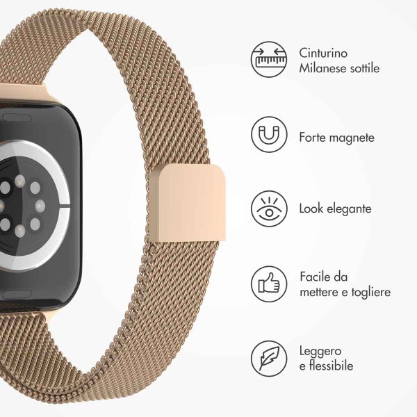 imoshion Cinturino sottile Milanese Apple Watch | 38/40/41/42 mm - Oro rosa