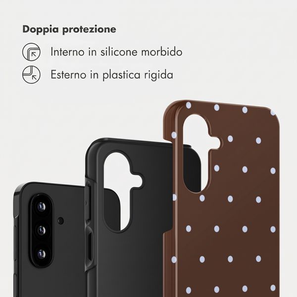 Selencia Cover Posteriore Vivid Samsung Galaxy A17 (5G) / (4G) - Happy Dots Chocolate