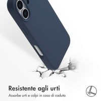 Accezz Cover in silicone liquido con MagSafe Apple iPhone 17 - Blu scuro