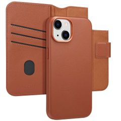 Accezz Cover in pelle 2 in 1 con MagSafe Apple iPhone 14 - Sienna Brown
