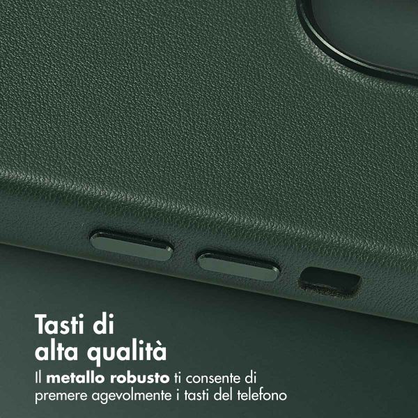 Accezz Cover in Pelle con MagSafe Apple iPhone 15 - Cedar Green