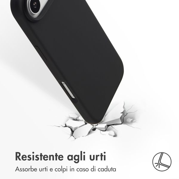 Accezz Cover in silicone liquido con MagSafe Apple iPhone Air - Nero