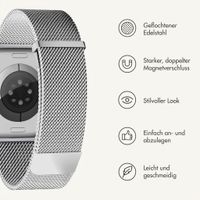imoshion Milanees magnetisch bandje Apple Watch | 44/45/46/49 mm - Zilver
