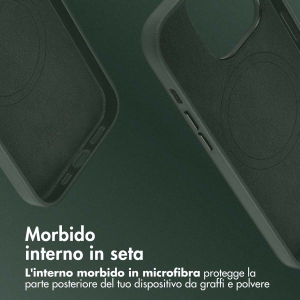 Accezz Cover in Pelle con MagSafe Apple iPhone 14 Pro - Cedar Green