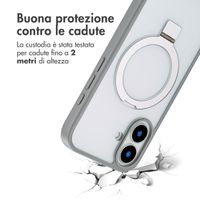 Accezz Cover con anello e supporto con MagSafe Apple iPhone 16 - Grigio
