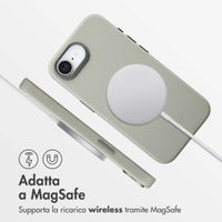 Accezz Cover in Pelle con MagSafe Apple iPhone 17e / 16e - Light Grey