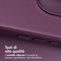 Accezz Cover in Pelle con MagSafe Apple iPhone 16 Pro - Heath Purple