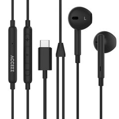 Accezz Auricolari - Con cavo - Connessione USB-C - Nero
