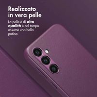 Accezz Cover in pelle 2 in 1 con MagSafe Samsung Galaxy S24 Plus - Heath Purple
