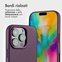 Accezz Cover in pelle 2 in 1 con MagSafe Apple iPhone 16 Pro Max - Heath Purple