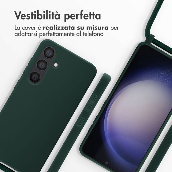 imoshion Cover in Silicone con Cordino Samsung Galaxy S24 - Verde scuro