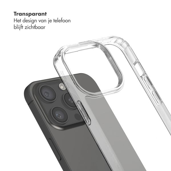 Selencia Cover trasparente con ganci + laccetto da polso Lova Apple iPhone 15 Pro - Arancio