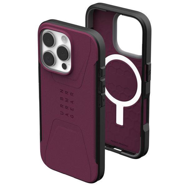 UAG Cover Posteriore Civilian con MagSafe Apple iPhone 16 Pro - Bordeaux