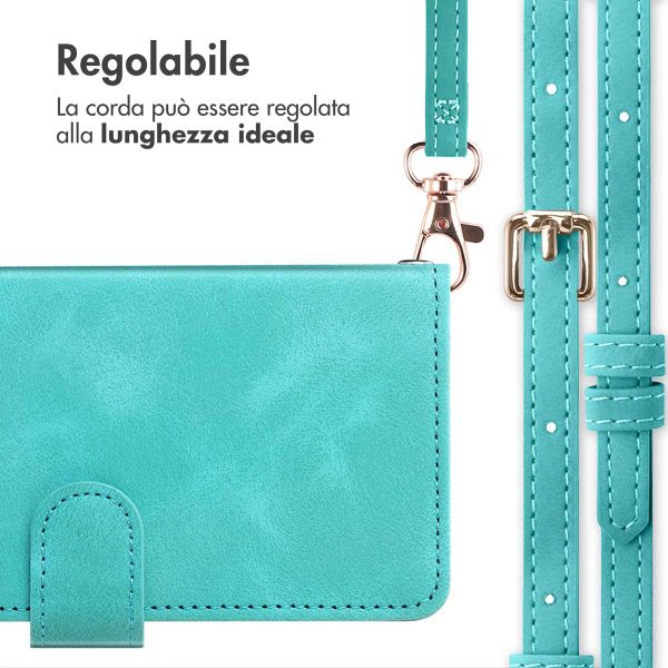 imoshion Cover a libro con Cordino Samsung Galaxy S25 FE - Turchese