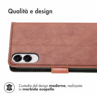 imoshion Cover a libro di Lusso Samsung Galaxy S25 Edge - Marrone