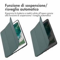 imoshion Cover a libro Trifold Apple iPad 6 (2018) 9.7 pollici / iPad 5 (2017) 9.7 pollici / Air 2 (2014)/Air 1 (2013) - Verde scuro