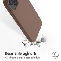 Accezz Cover in silicone liquido con MagSafe Apple iPhone 14 / 13 - New Tea Brown
