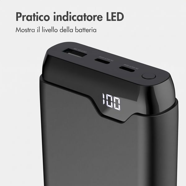 imoshion Powerbank - 27.000 mAh - Quick Charge e Power Delivery - 30W - Nero