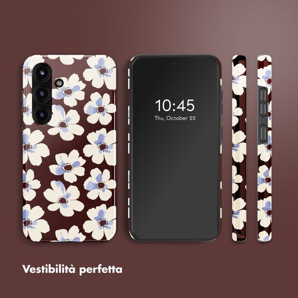 Selencia Cover posteriore Vivid con MagSafe Samsung Galaxy S25 - Choco Flower Pop